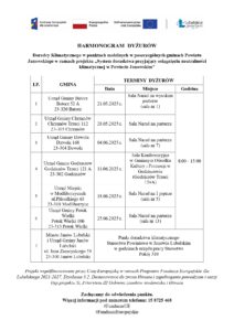 Read more about the article Harmonogram Dyżurów Doradztwa Klimatycznego – Maj – Czerwiec 2025