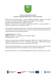 Read more about the article Warsztaty dla przedstawicieli JST dotyczące neutralności klimatycznej w Powiecie Janowskim – 26-11-2025