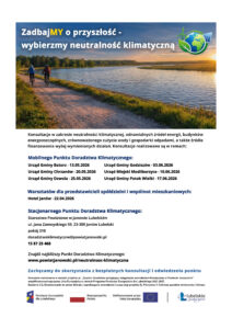 Read more about the article Harmonogram dyżurów Doradcy Klimatycznego w punktach mobilnych w poszczególnych gminach Powiatu Janowskiego w ramach projektu „System doradztwa sprzyjający osiągnięciu neutralności klimatycznej w Powiecie Janowskim” – maj – czerwiec 2026