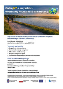 Read more about the article Zaproszenie na warsztaty dla przedstawicieli spółdzielni i wspólnot mieszkaniowych z Powiatu Janowskiego – 22-04-2026