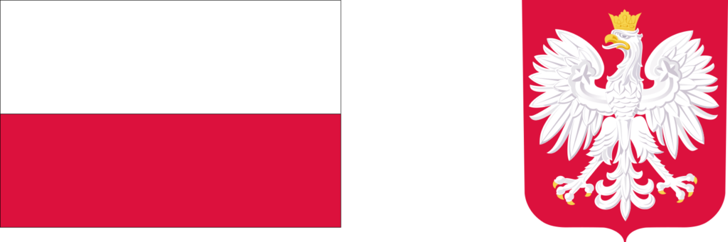 flaga polski oraz herb