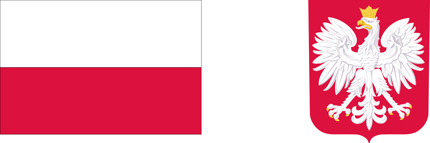 flaga polski oraz herb
