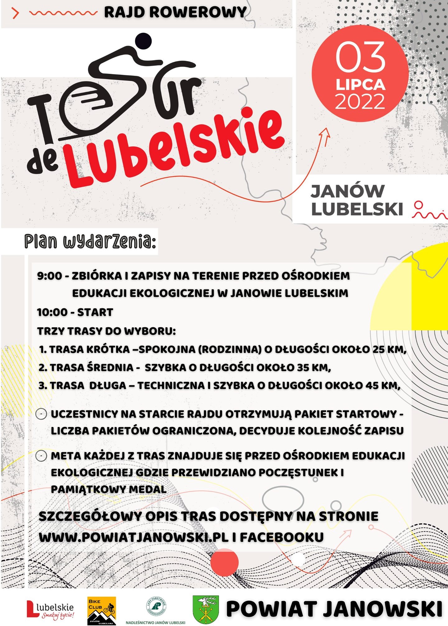 Rajd rowerowy „Tour de Lubelskie” – 3 lipca w Janowie Lubelskim
