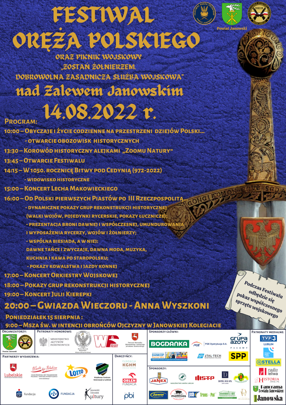 Festiwal Oręża Polskiego – plakat wydarzenia
