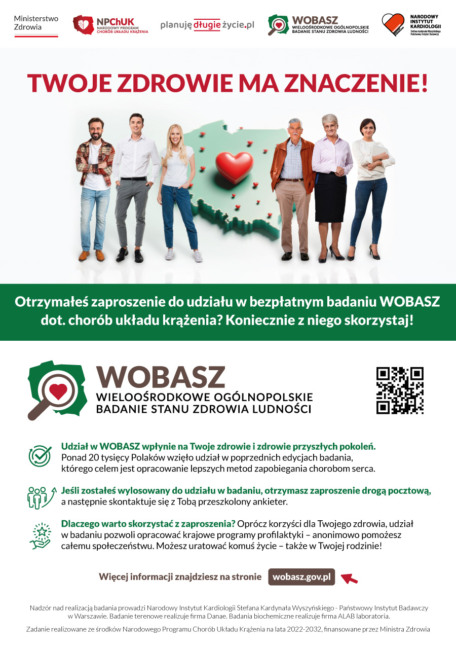 ZADBAJ O SWOJE ZDROWIE – DOŁĄCZ DO BADANIA WOBASZ!
