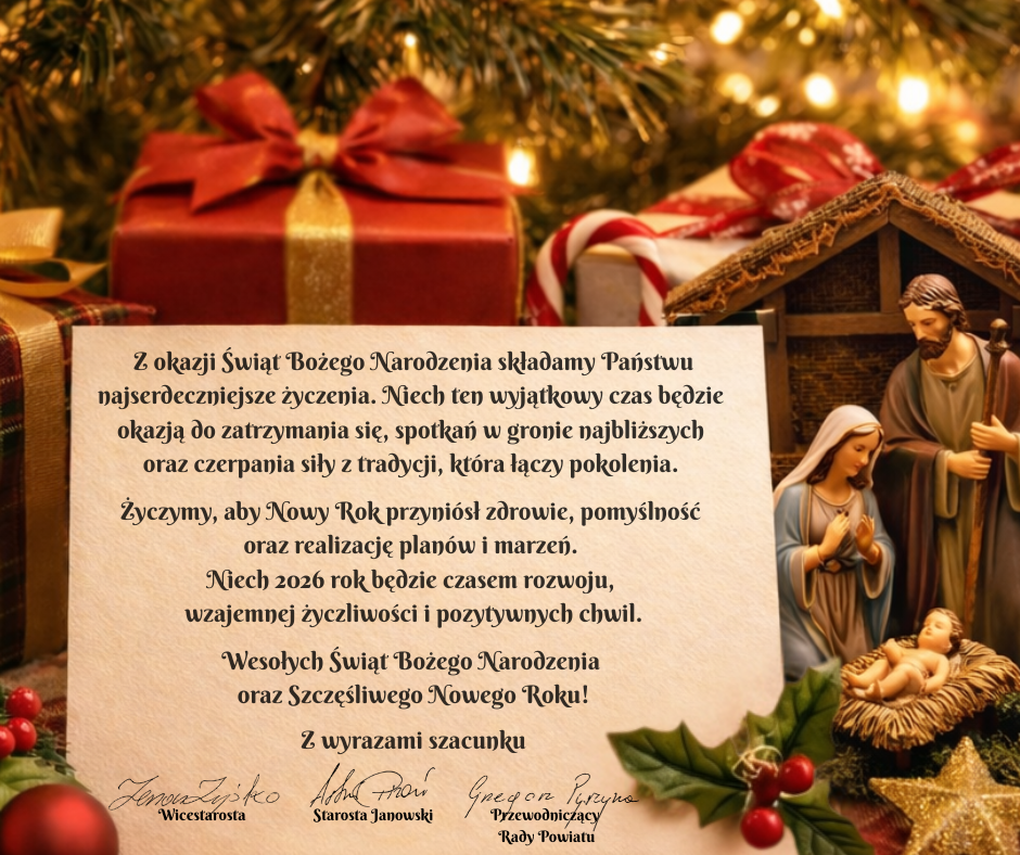Życzenia z okazji Świąt Bożego Narodzenia
