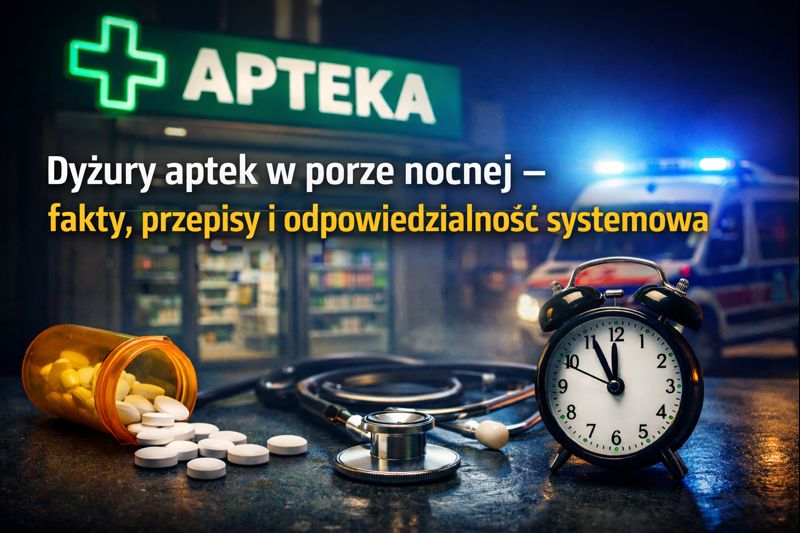 Dyżury aptek w porze nocnej – fakty, przepisy i odpowiedzialność systemowa