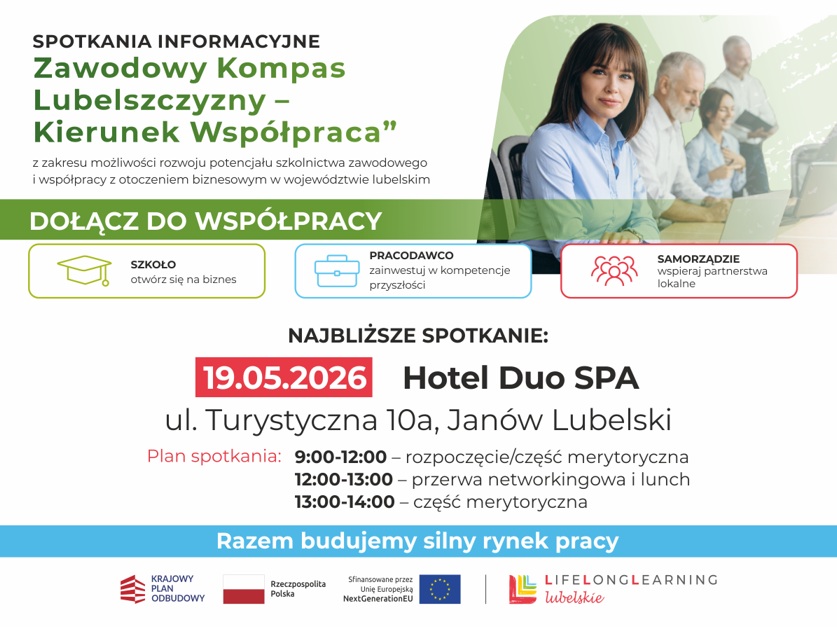 Spotkania informacyjne „Zawodowy Kompas Lubelszczyzny – Kierunek Współpraca”