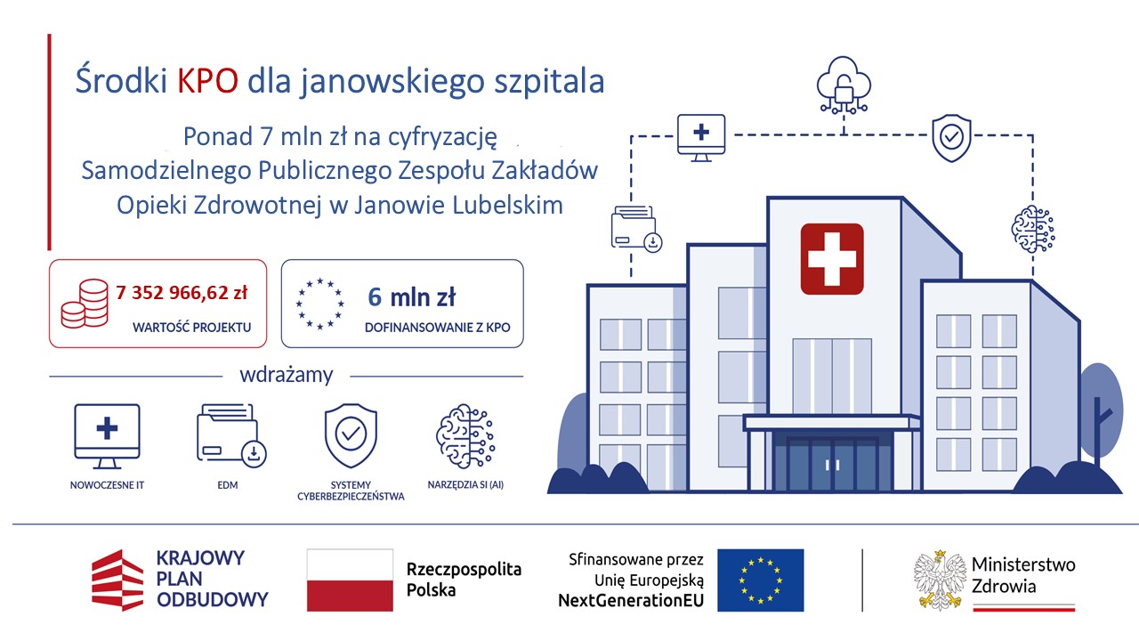 Transformacja cyfrowa janowskiego szpitala dzięki środkom z KPO