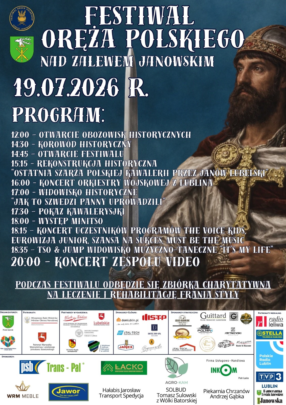 VI Festiwal Oręża Polskiego już 19 lipca w Janowie Lubelskim!