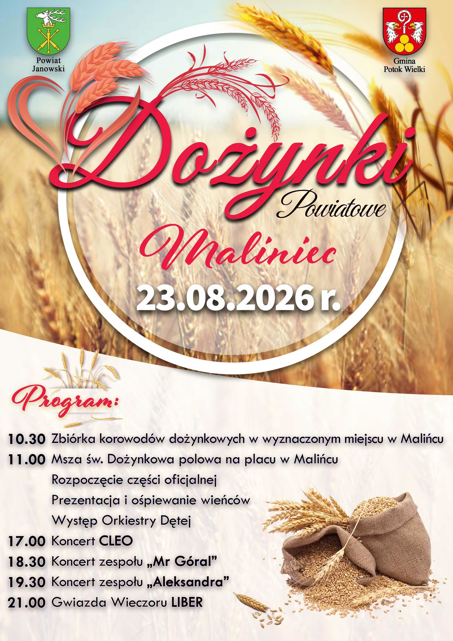 DOŻYNKI POWIATOWE 2026 – ZAPRASZAMY!