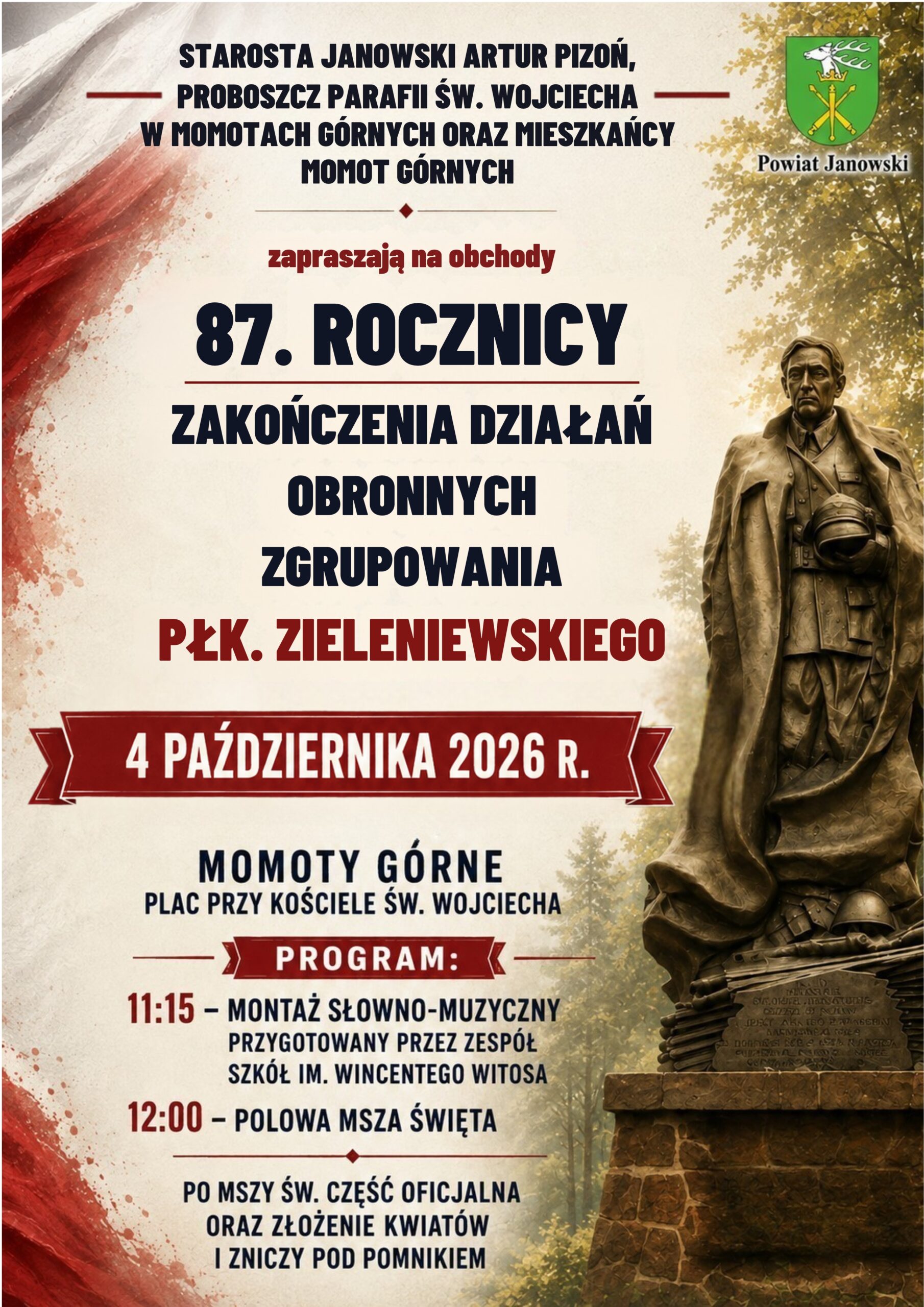 87. rocznica zakończenia działań obronnych Zgrupowania płk. Zieleniewskiego
