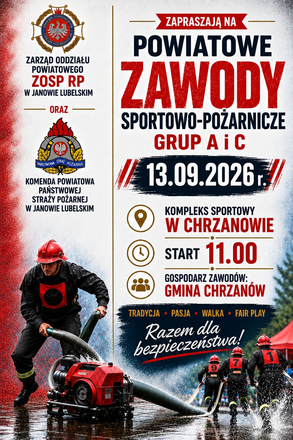 Powiatowe Zawody Sportowo-Pożarnicze w Chrzanowie