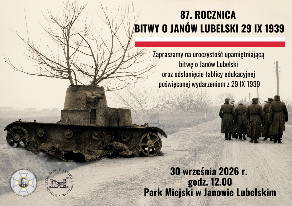 Dwie tablice staną w 87. rocznicę „bitew o Janów Lubelski i Polichnę”