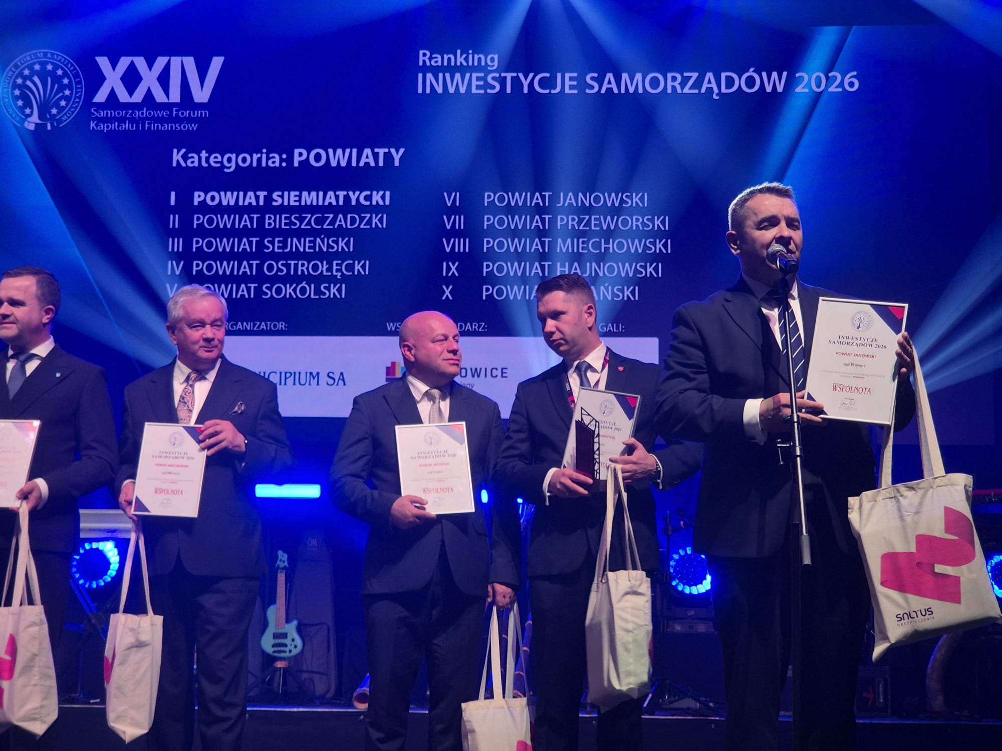 Powiat Janowski z wyróżnieniem podczas gali „Wspólnoty” w Katowicach